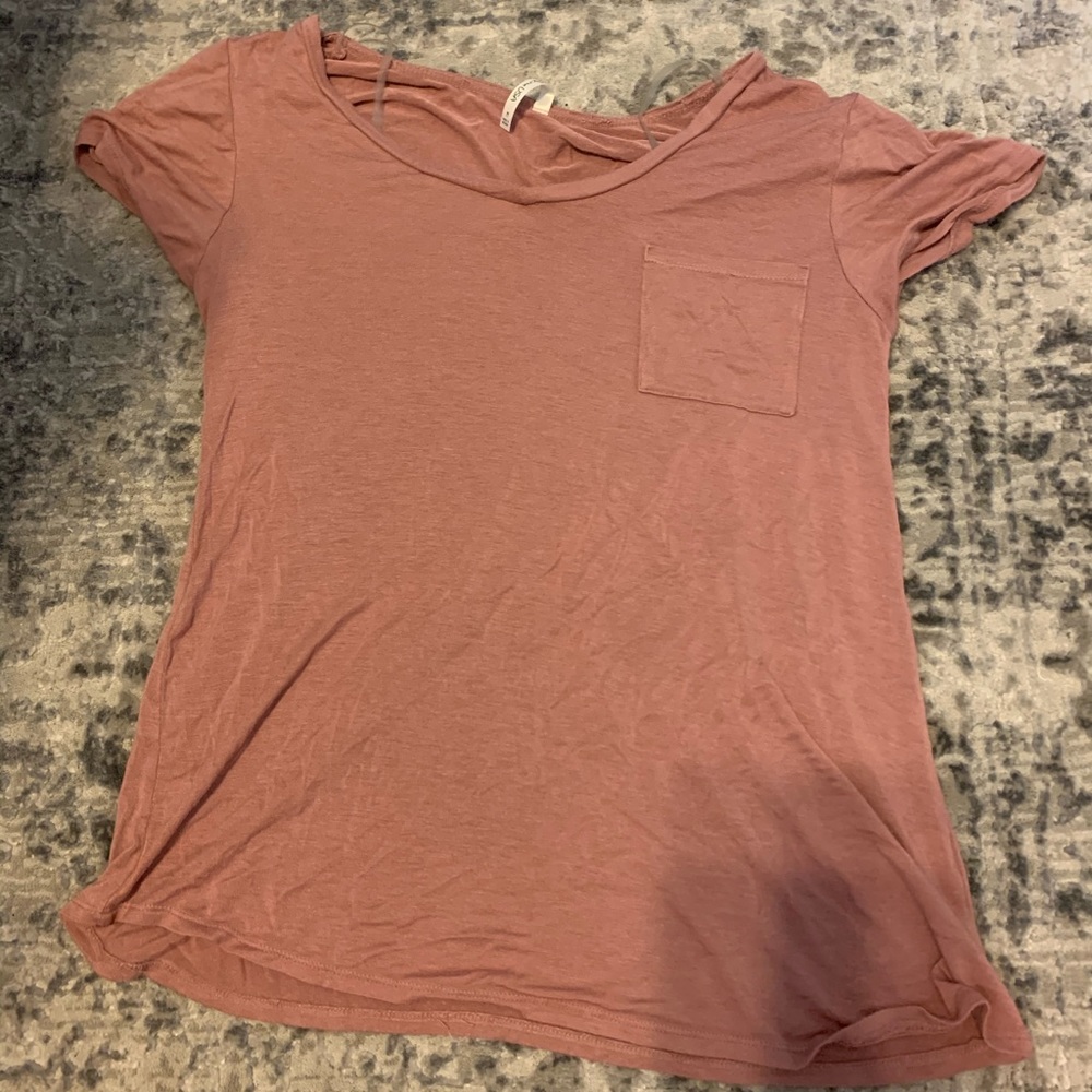 pink soft pocket tee